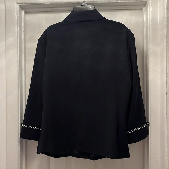 DANNY & NICOLE Women’s Blazer (Black with White Polka Dot Accents) Size 18 - Picture 2 of 4